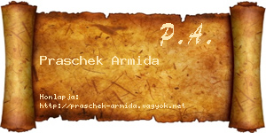 Praschek Armida névjegykártya